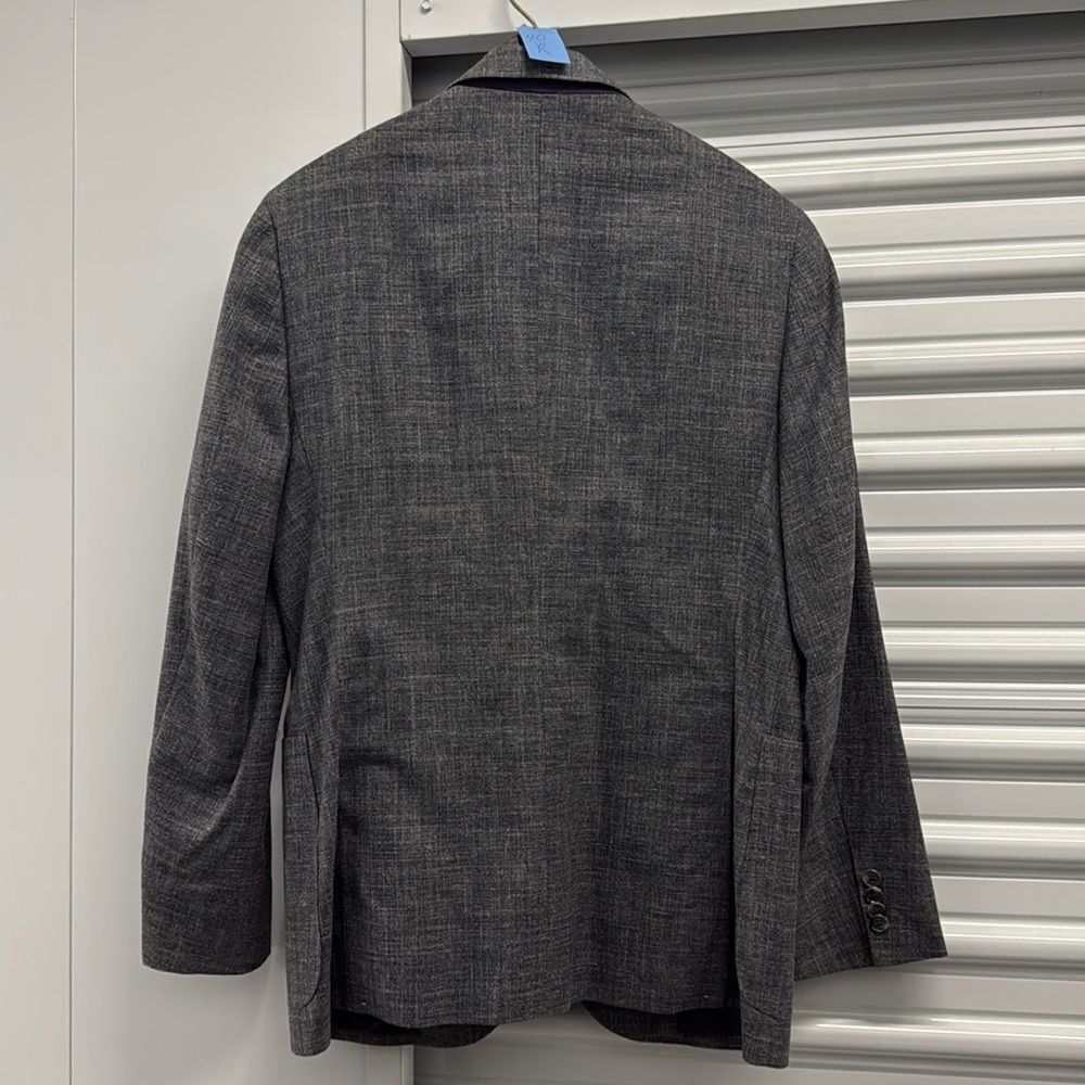 Joseph Abboud Mens Size 40R Blazer Madras Patchwork Grey Sport Coat Jacket - Picture 7 of 10